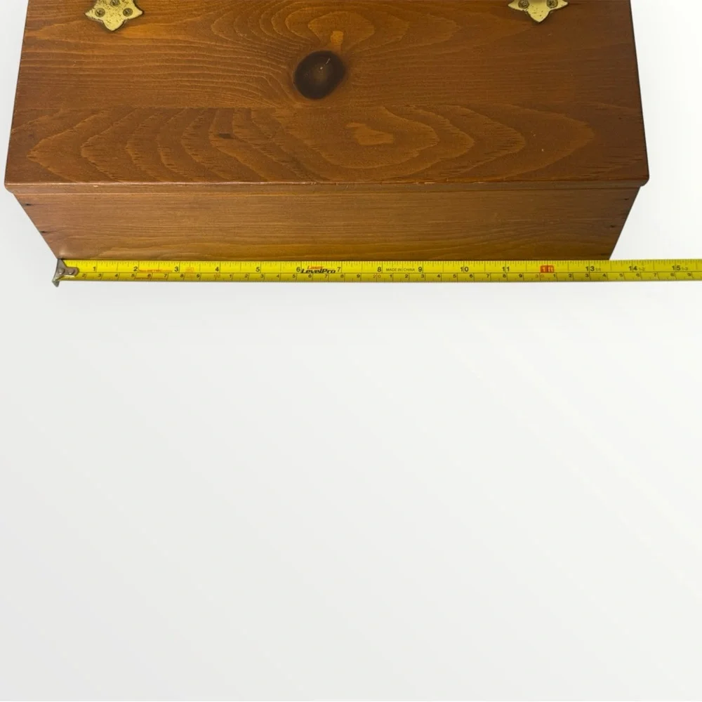 Vintage Cottagecore Farmhouse Wooden Wall Mount or‎ Stand Alone Candle Box